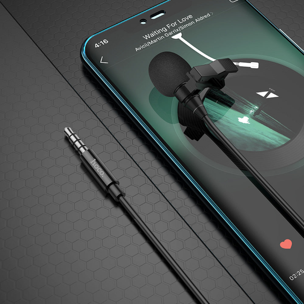 Мікрофон для телефону 3.5mm Hoco L14 Lavalier — Black