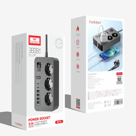 Фільтр живлення 4U | 3P | 2C — Earldom ES-SC14