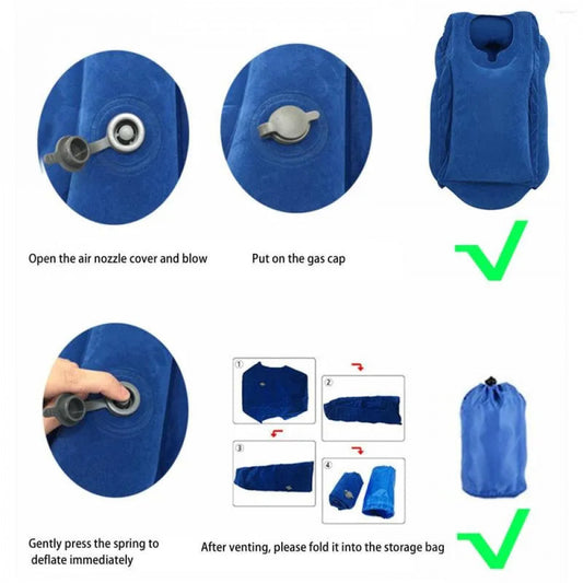 Подушка обнимательная надувная с отверстием для рук