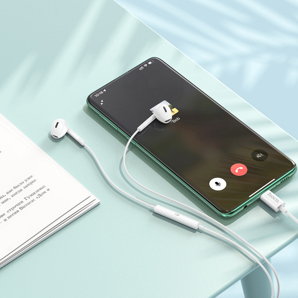 Навушники Type C з мікрофоном - Hoco M109 - White