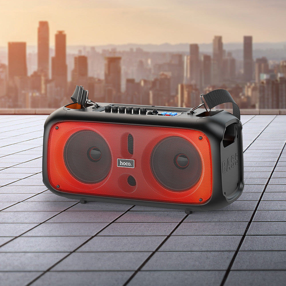 Bluetooth Speaker & 2 Microphones - Hoco BS54 - Black