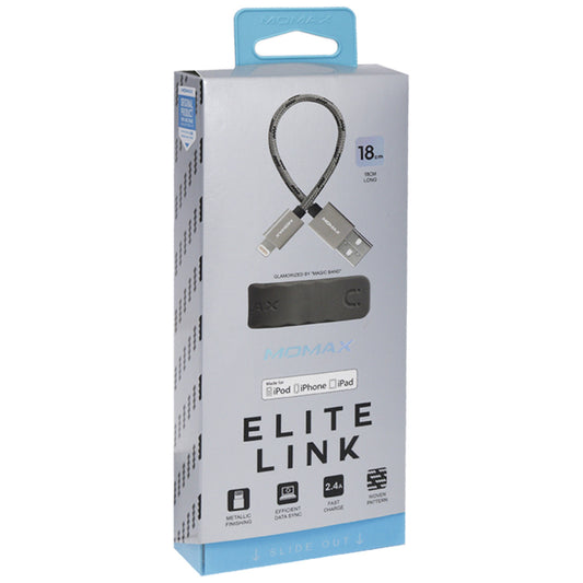 Кабель Lightning 2.4A (0.18m) Momax DL5 - Rose