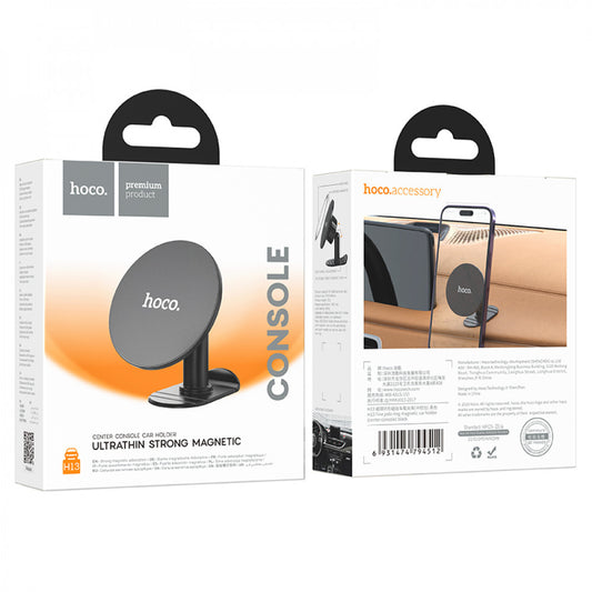 Car Holder Hoco H13 Fine jade ring magnetic (center console) — black