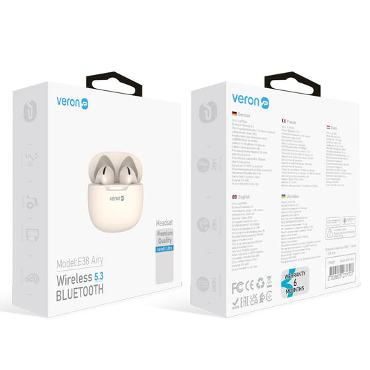 Bluetooth гарнітура TWS — Veron - E38 Airy