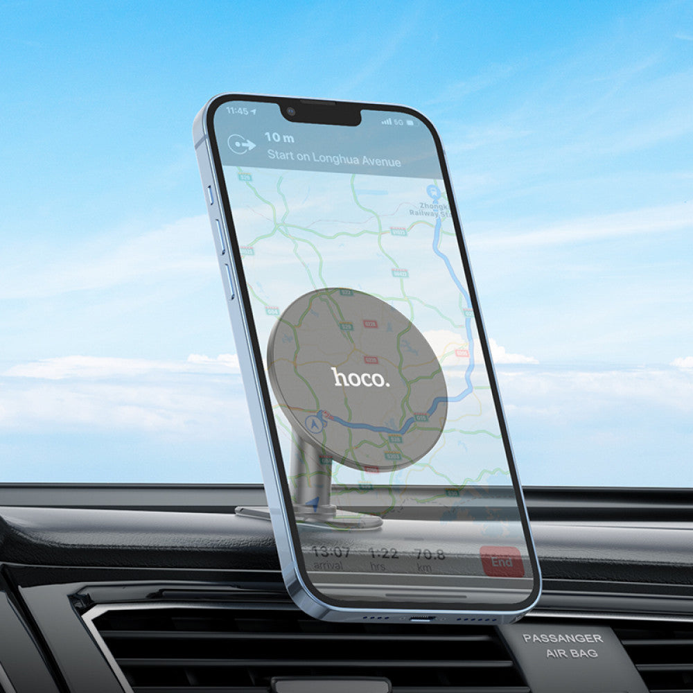 Car Holder Hoco H13 Fine jade ring magnetic (center console) — black