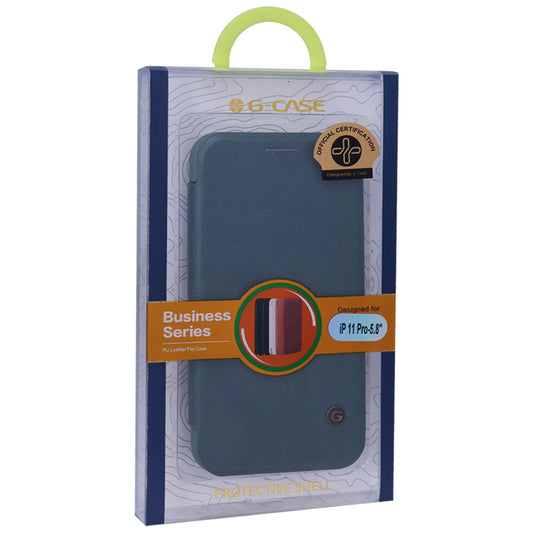 Накладка Чехлы G-Case Business Series Leather Case iPhone 11 Pro — Green