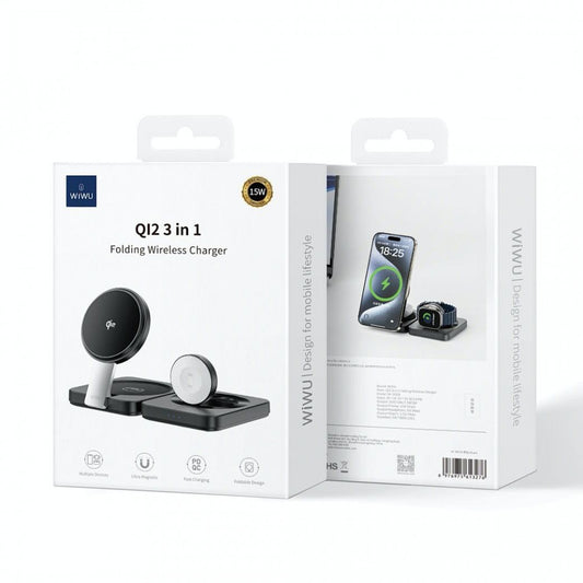 Wireless Charger 3 in 1 - Wiwu Wi-W028 - Black
