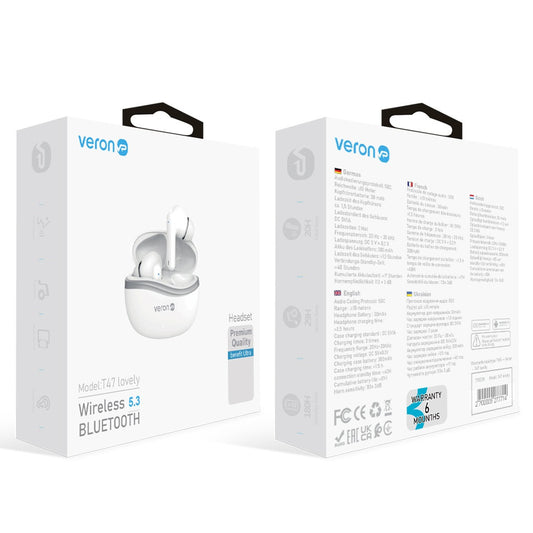 Bluetooth гарнітура TWS — Veron - T47 lovely