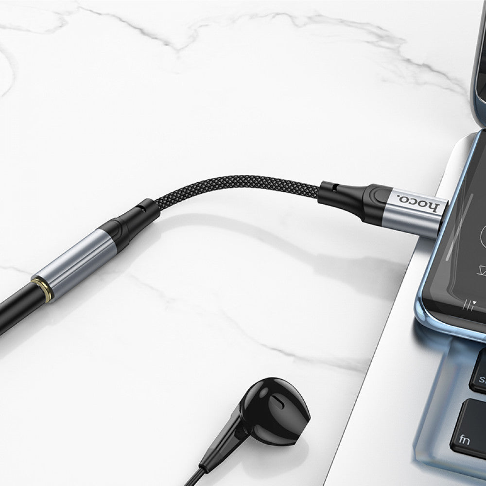 Adapter USB C To 3.5mm Hoco LS36 — Black