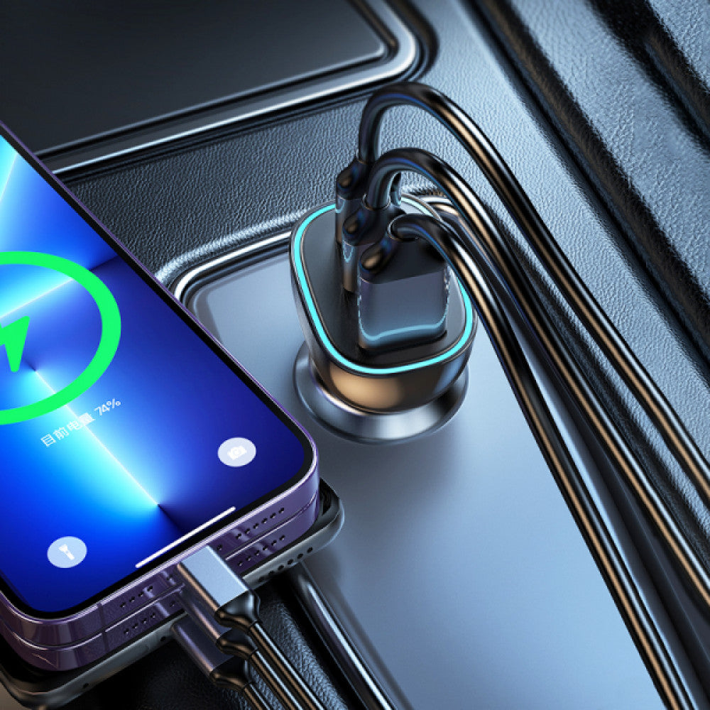 Car Charger 30W 2 PD QC3.0 WiWU PC700 - Black