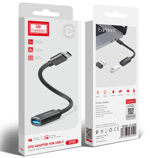 Переходник OTG USB C to USB Earldom ET-OT85