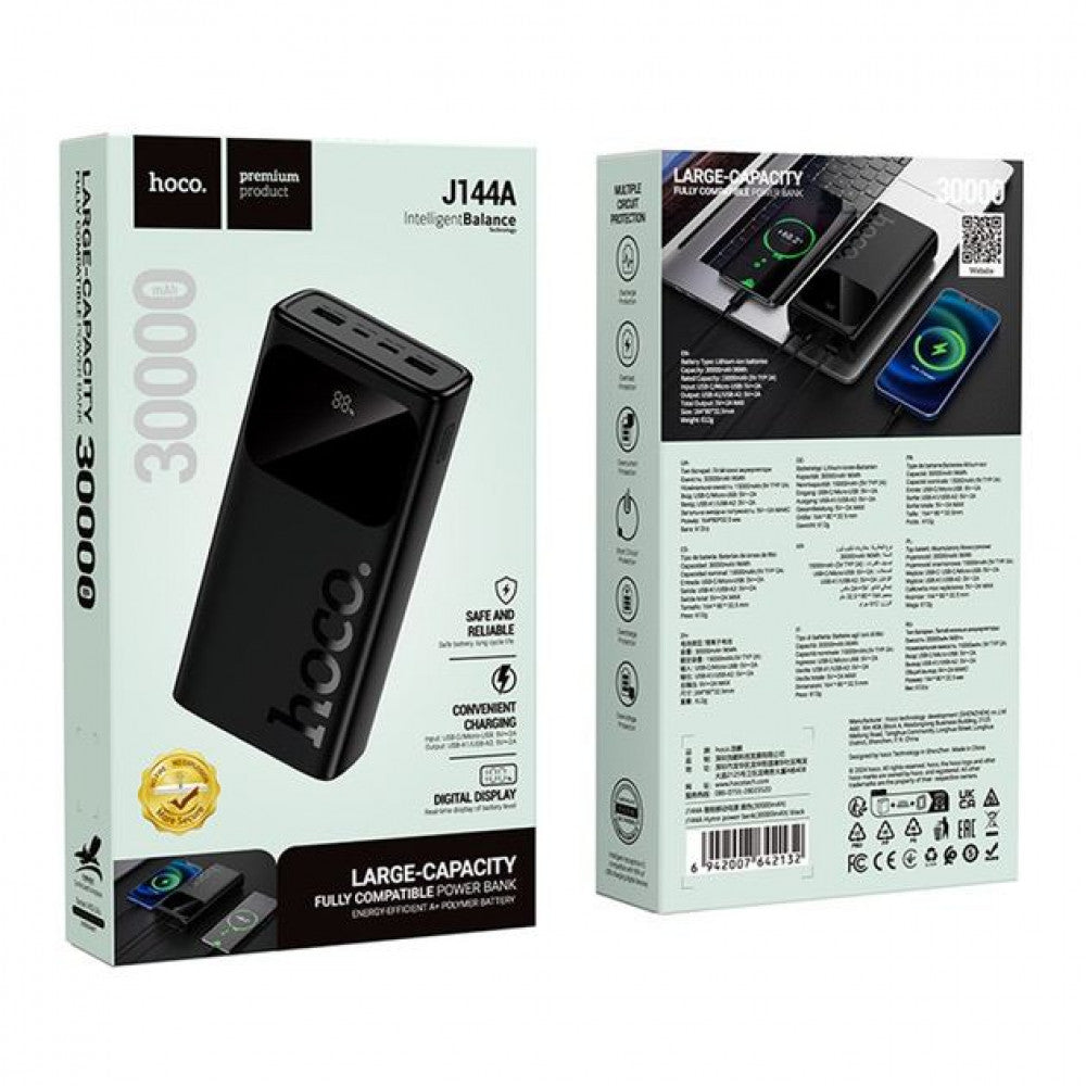 Power Bank 30000 mAh — Hoco J144A — Black