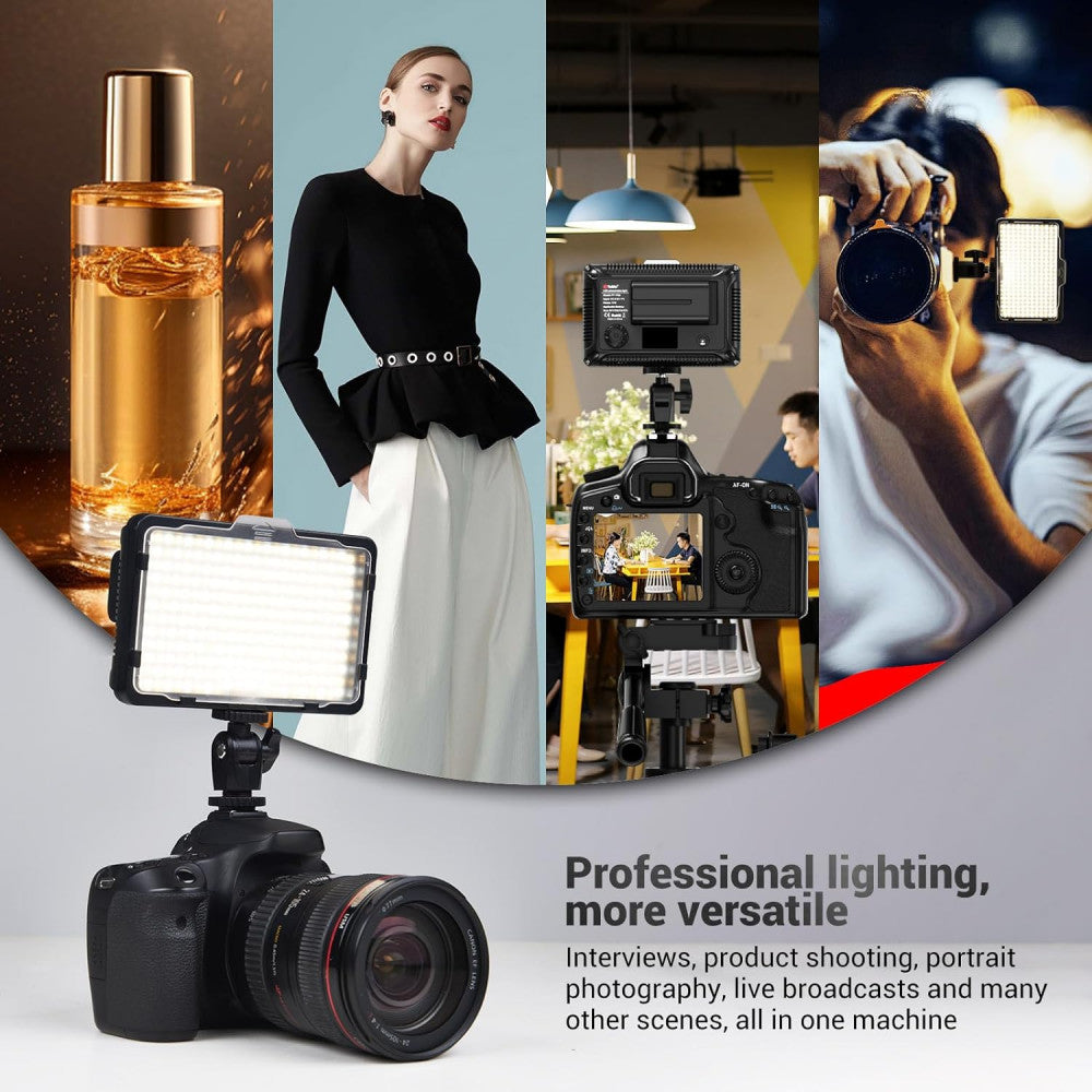 Накамерный видеосвет LED — PT-F260B 26W/2600LM/LED260 PCS/3200-5600K/+battery F750 /7.4V 2400mah+Charger