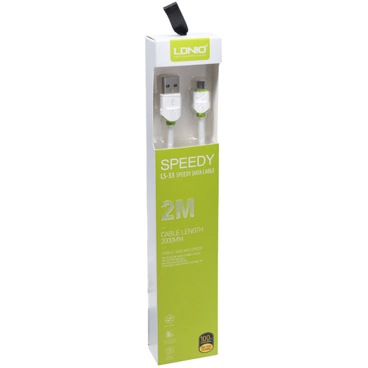 Кабель Micro 2.4A (2m) Ldnio LS33 White