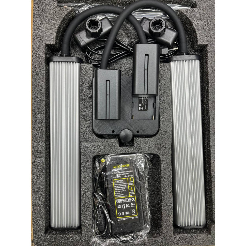 Лампа LED видео комплект HD-D2 45W 112 pcs white 112 pcs yellow 3200K-5600K + 2 holder (комплект акб 4400 mah 2 pcs)