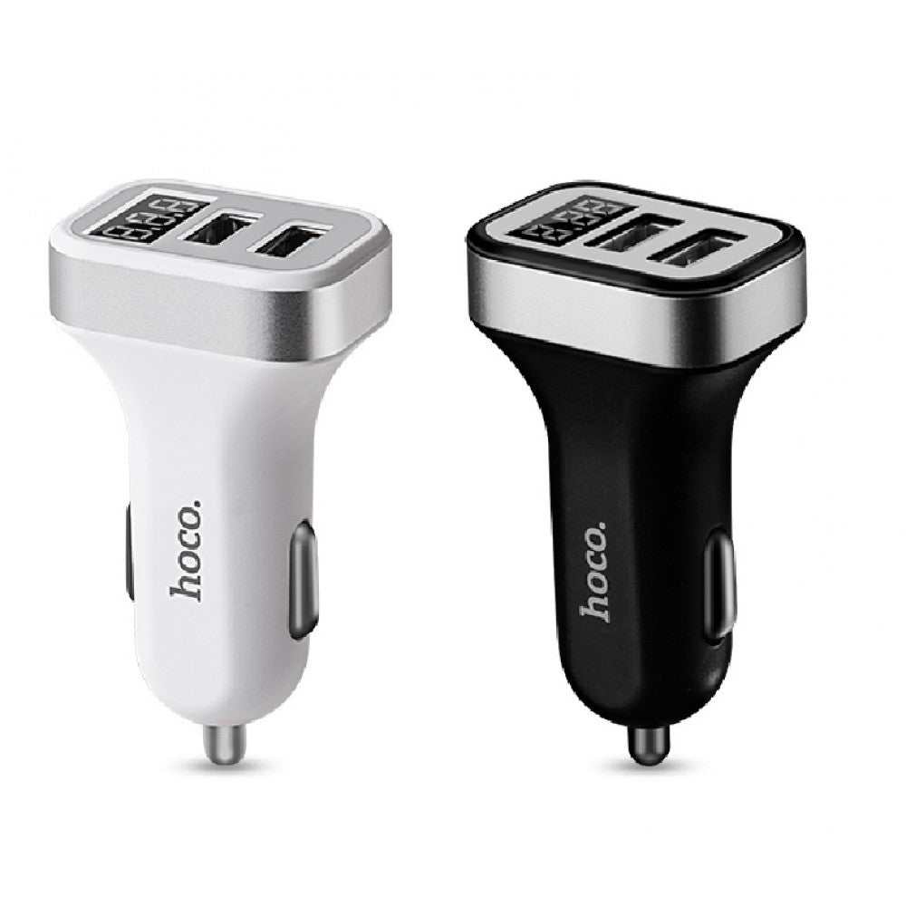 Car Charger | 3.1A | 2U | Digital Display — Hoco Z3 — White