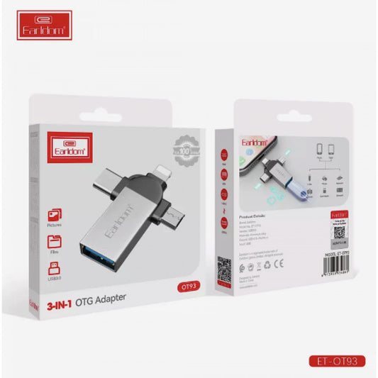 Adapter OTG USB3.0 To Micro USB , Lightning , USB C — Earldom ET-OT93