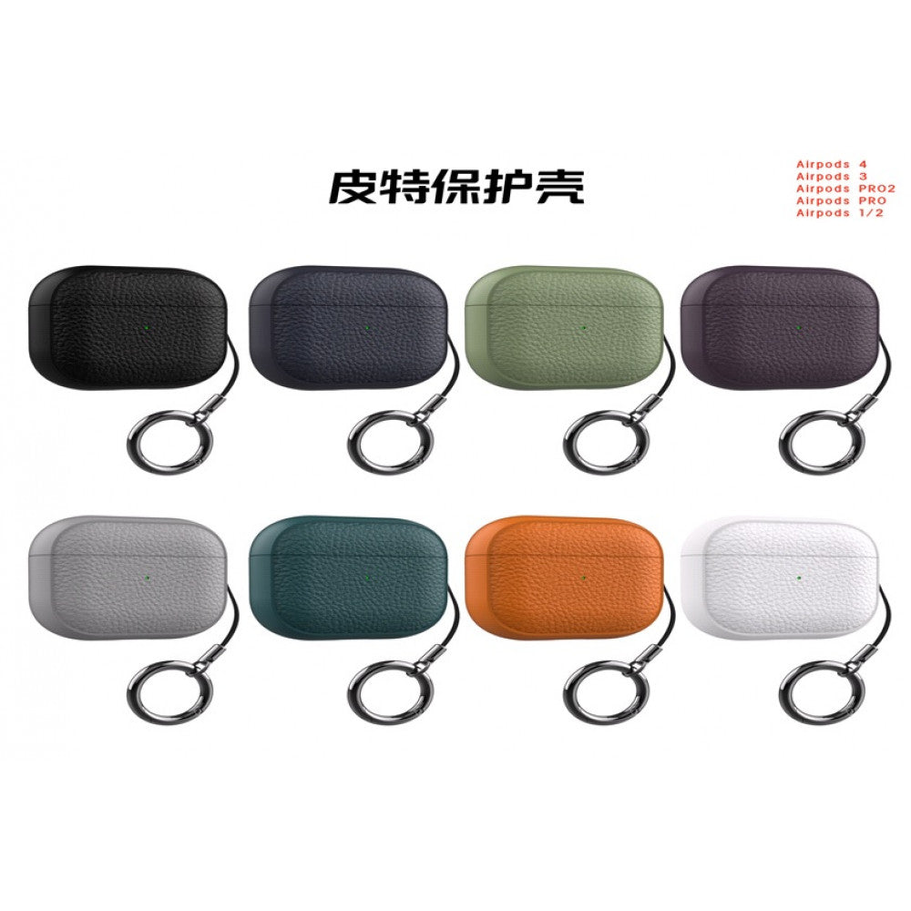 Airpods Pro 3 Case — Leather Ring — White