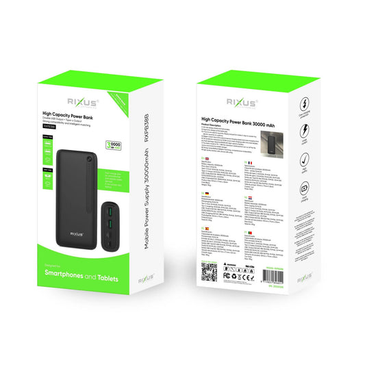 Power Bank 30000 mAh | 22.5W — Rixus RXPB38B
