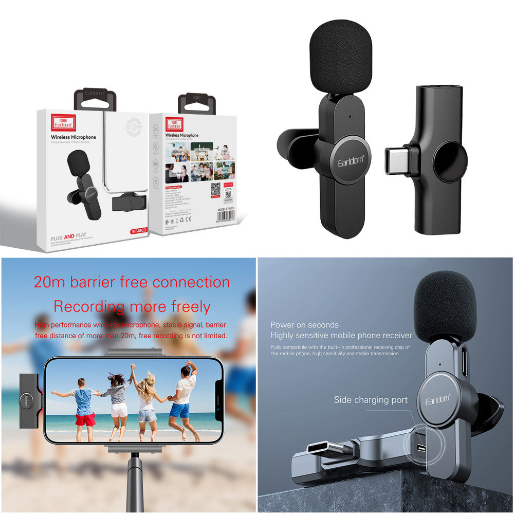 Бездротовий мікрофон для телефону Earldom ET-MC3 Lightning