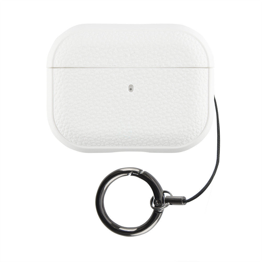 Airpods Pro 3 Case — Leather Ring — White