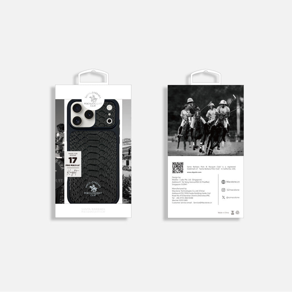 Накладка Чехлы Polo Knight Leather Case iPhone 17 — Black