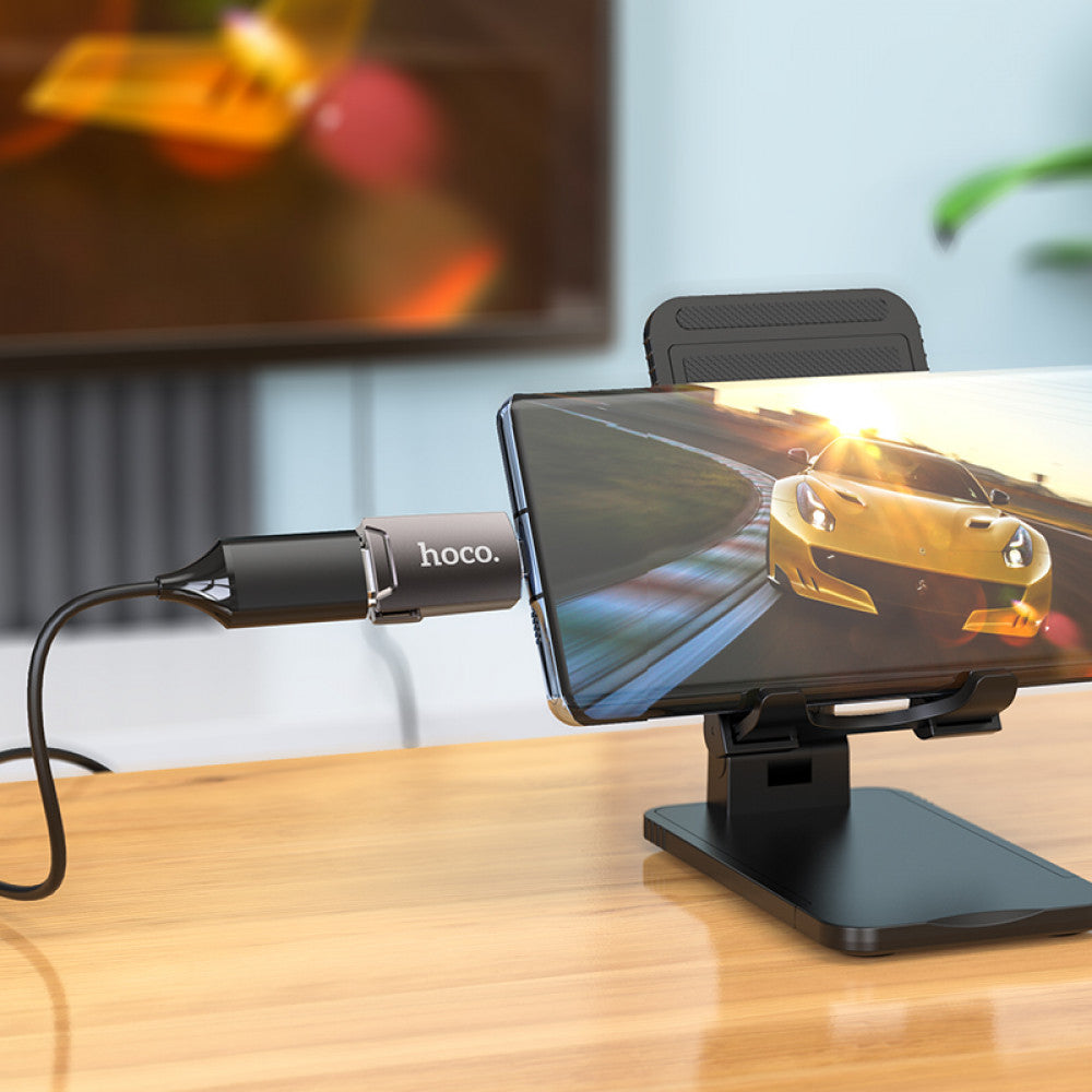 Adapter USB C HDTV Hoco UA19 — Metal Gray