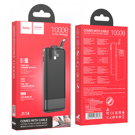 Power Bank 10000 mAh — Hoco J114 — Black