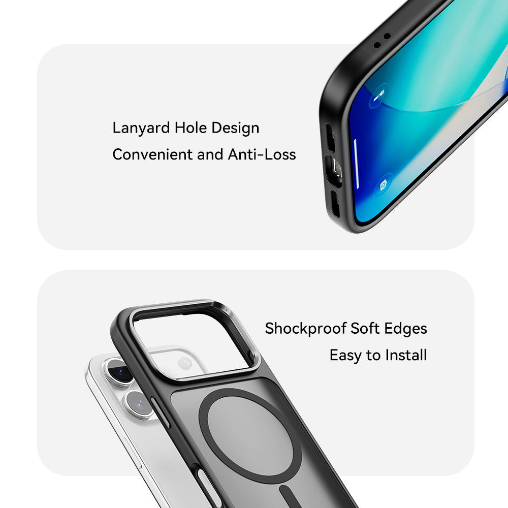 Накладка Чехлы Rock Guard Metal Lens Frame Series TPU Case with Magsafe iPhone 17 Pro — Orange