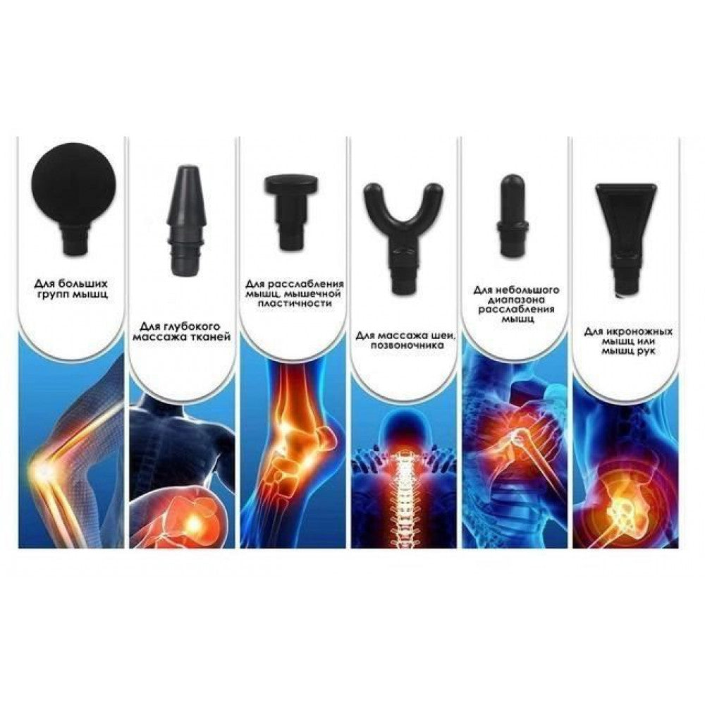 Портативний ручний масажер для тіла Fascial gun M7003