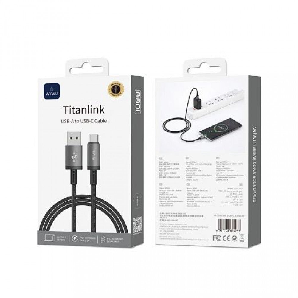 Кабель USB C 3.1A (1m) WiWU Titanlink Wi-C054 A-C