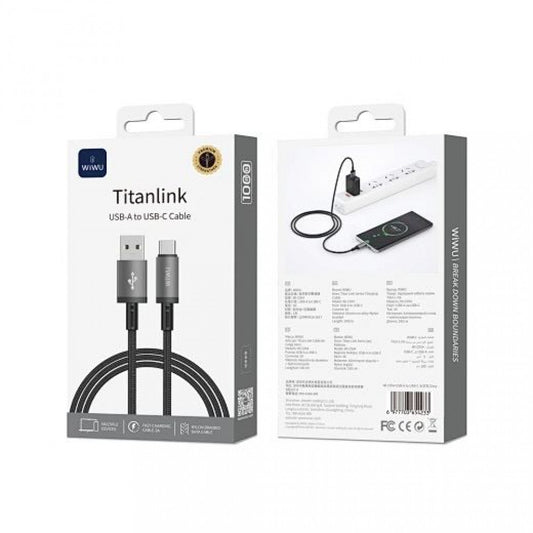 Кабель USB C 3.1A (1m) WiWU Titanlink Wi-C054 A-C