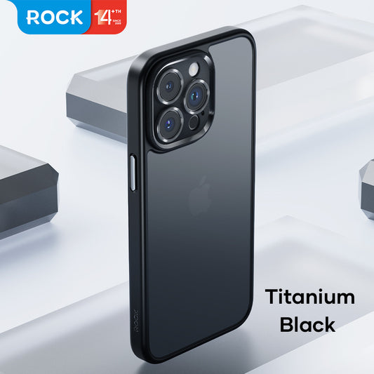 Накладка Чохли Rock Guard Touch Protection Case Anti-drop Lens Protection iPhone 15 Pro - Titanium Black