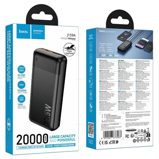 Power Bank 20000 mAh | 22.5W+PD20W — Hoco J159A