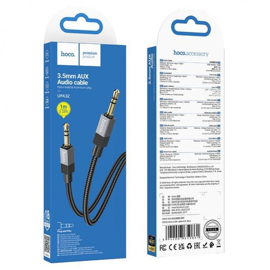 Cable Aux (1m) — Hoco UPA32 — Black