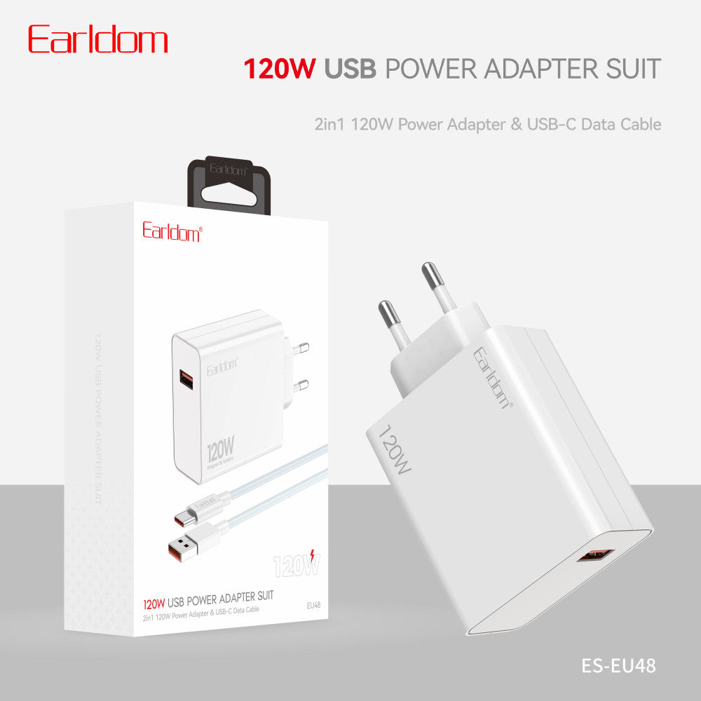 Home Charger | 120W | 1U | USB C Cable (1m) — Earldom ES-EU48