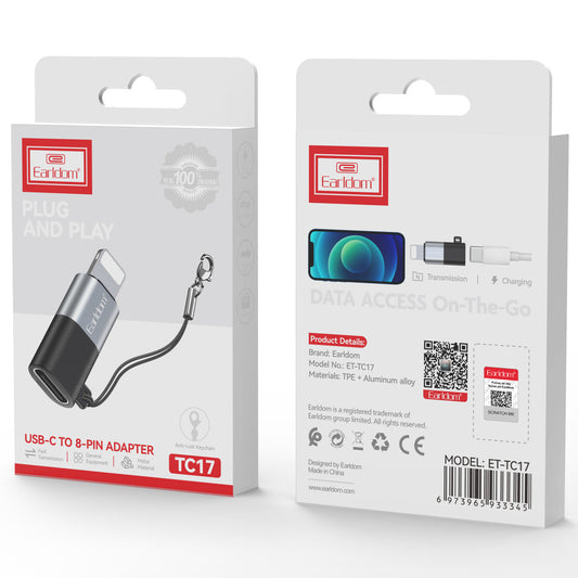 Переходник Adapter Lightning To USB C Earldom ET-TC17