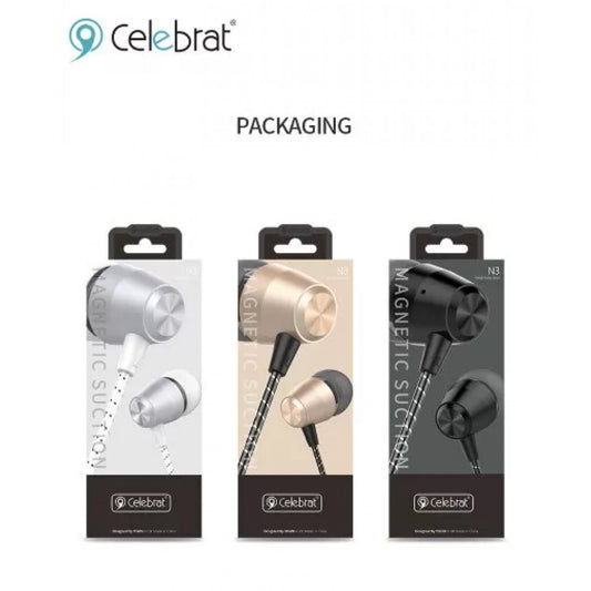 Навушники з мікрофоном 3.5mm — Celebrat G11 — Gold