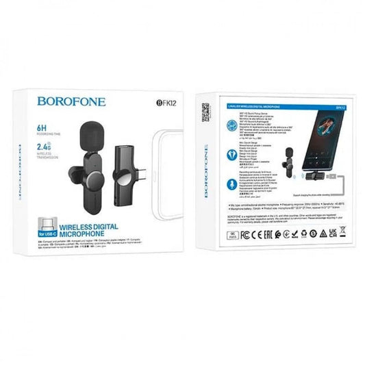 Беспроводной микрофон для телефона USB C — Borofone BFK12