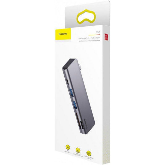 HUB USB C Baseus (CAHUB-K0G) Harmonica 5 in 1 — CAHUB-K0G Black