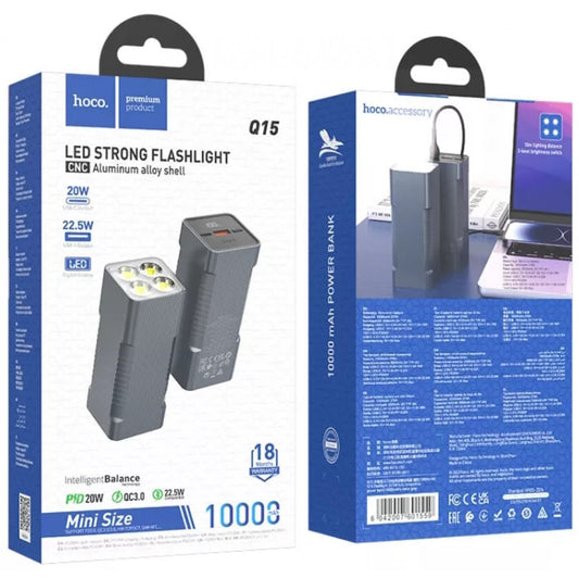 Power Bank 10000 mAh | 22.5W — Hoco Q15 — Black