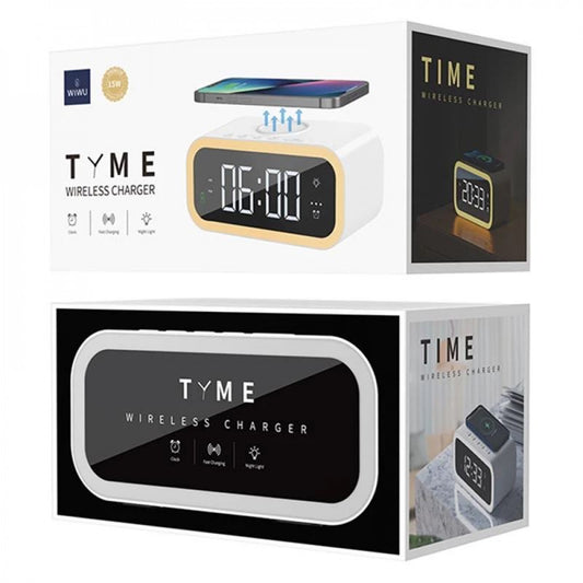 Бездротовий зарядний пристрій + будильник — WiWU Wi-W015