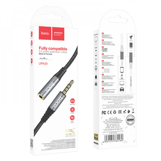 Аудио кабель Cable Aux (Male to Female 3.5 мм) (2m) Hoco UPA20