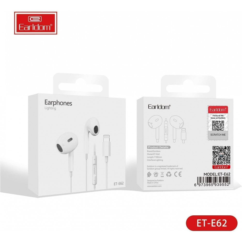 Навушники Lightning з мікрофоном - Earldom ET-E62