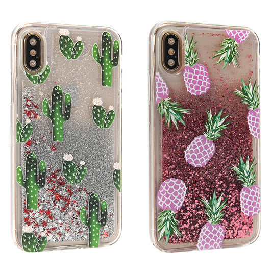 Plants з блискітками TPU Case Samsung A20 - Pineapple