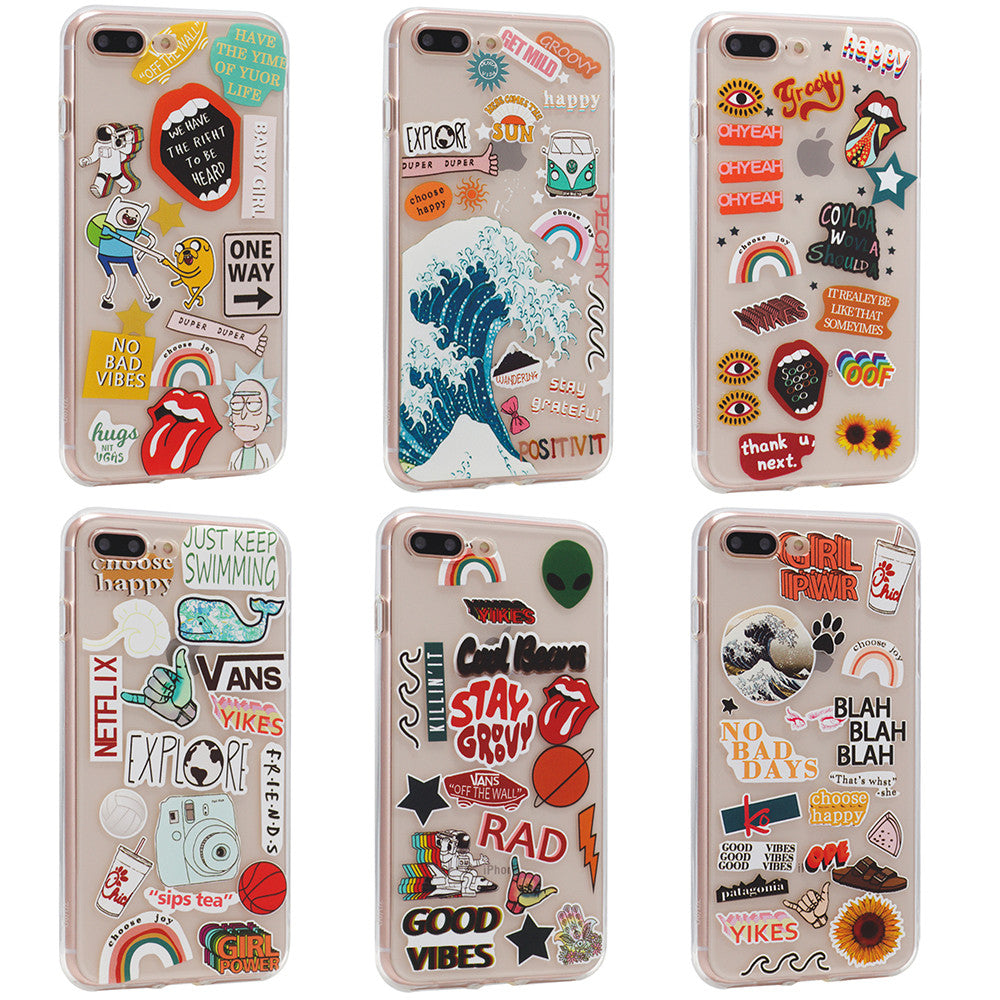 Stickers Series TPU Case — iPhone 7 Plus ; 8 Plus — Design 14
