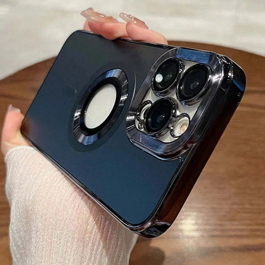 Накладка Чохли Electroplate Matte Case With Magsafe iPhone 15 Pro — Dark Blue