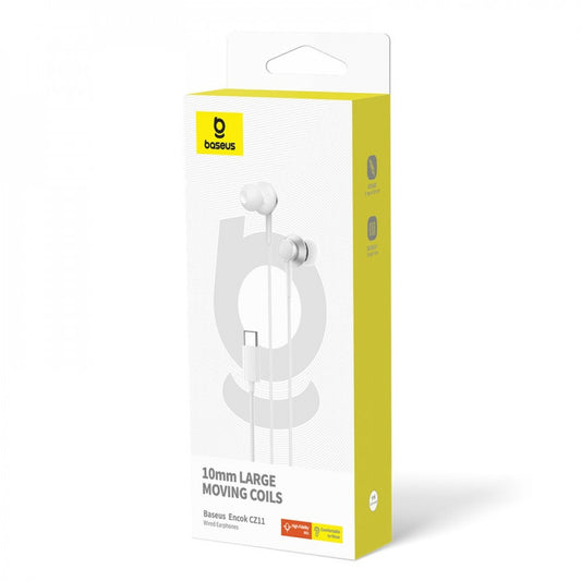 Навушники Type C з мікрофоном - Baseus CZ11 - A00164300213-Z1 White