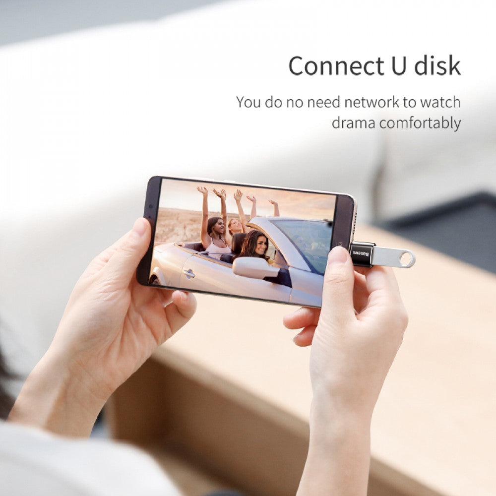 Adapter OTG USB C Micro Baseus (CAMOTG-01) Black — CAMOTG-01 Black