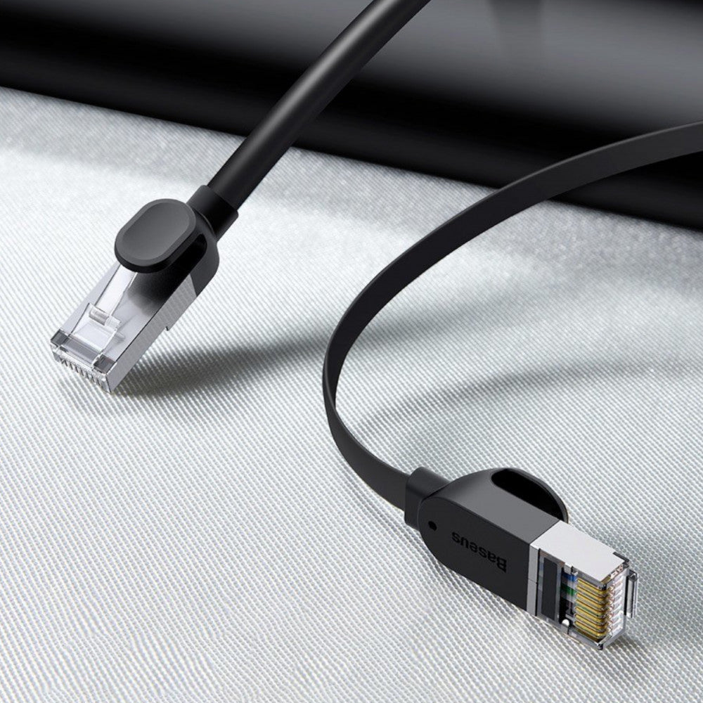 Кабель RJ45 Gigabit network cable 5m Baseus (PCWL-D01) high Speed (flat cable) Black